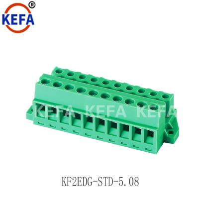 China PCB Plug In Terminal Terminal Connector Socket Panel Mount Wire 5.08mm Female Electrical Connector KF2EDG-STD-5.08 KF2EDG-STD-5.08 for sale