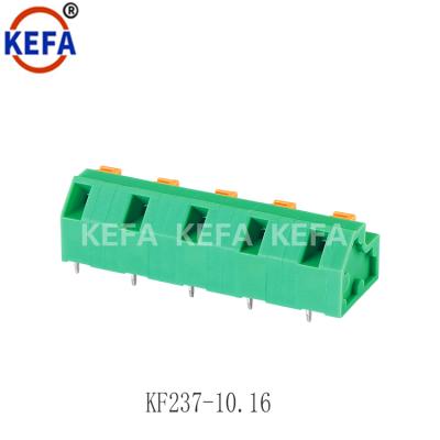 China PCB Spring Connector 10.16mm Pitch Row Pin Header 45deg Gradient PCB Connector KF237-10.16 KF237-10.16 Double for sale