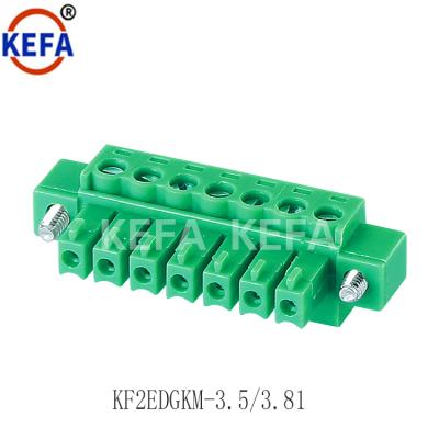 China PCB Button Terminal Block 5.0mm Pitch Aligned Double Row Pin Flange Terminal For LED Light KF235-3.5 KF235-5.0 for sale