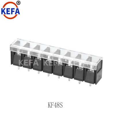 China PCB Barrier Terminal Block With Cover 9.5mm Pitch With Pin 30A 300V Side Crown Terminal Connector KF48S-9.5 KF48S-9.5 for sale