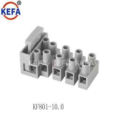 China 300V 20A 10.0mm Pitch 3ways Fuse Terminal Block With Fuse Holder KF801-3P KF801-10.0 for sale