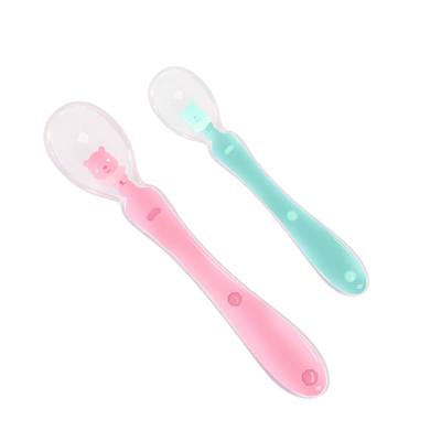 China Factory Supply BPA Free Baby Silicone Soft Spoon Training Feeding For Kids Toddlers Children and Infants for sale