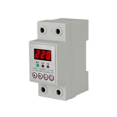 China Digital Display Button Self-Recovery Overvoltage Protection 63A 63A Auto Reset Adjustable Switch for sale