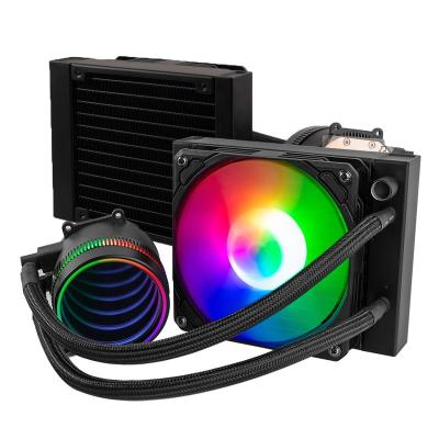 China Infinite Customization 120mm Liquid Cooling Fan Water Cooler PC Gaming CPU CPU Water Pump Mirror RGB Liquid Cooling for sale