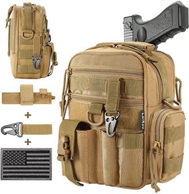 China Tactical Anti-theft Bag Gun Ammo Messenger Shoulder Strap Holster Hidden Carry Pistol Pouch Padded Military Fanny Pack Range Bag for sale