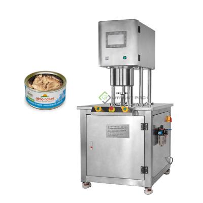 China Semi Automatic Food Exotics Flower Box Seamer Vacuum Nitrogen Canning Machine for sale