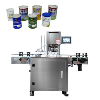 China Automatic food milk powder tin can can sealing machine can seamer canning machine factory price for sale