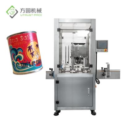 China Automatic Food Salt Paper Can Sealing Machine Seaming Machine Food Canning Machine for sale