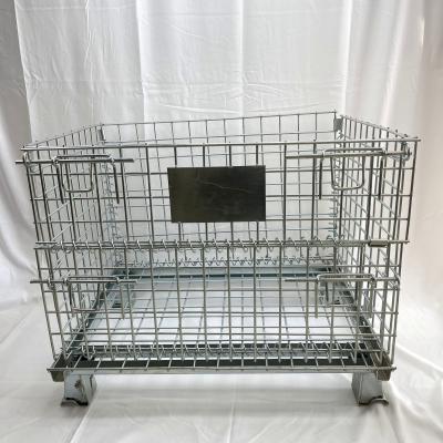 China Factory Price Stackable Collapsible Metal Propane Galvanized Folding Storage Cage for sale