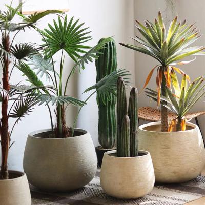 China Large modern minimalist high quality indoor outdoor decorative floor cement flower plant pot for garden for sale