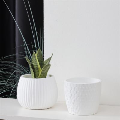 China Modern Unique Stylish Home Indoor Outdoor Matte Concrete Planter Decoration Plant Decoration Design Succulent Pots for sale