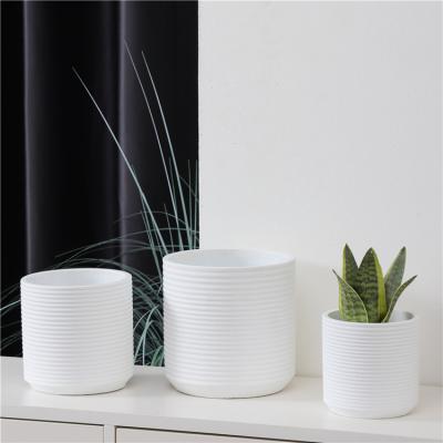 China Wholesale Modern Indoor Decorative Garden Pot Balcony Cement Cheap Creative Flower Pots For Home Decor for sale