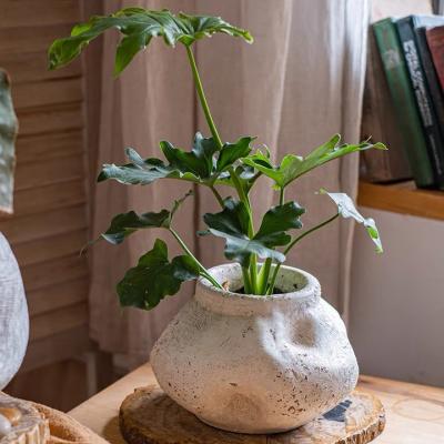 China New Design Handwork Art Ornamental Vase Home Living Room Minimalist Decor Matte Cement Ceramic Flower Vases for sale