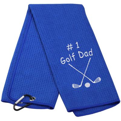 China QUICK DRY Golf Towel Waffle Microfiber Triple Golf Towel for sale