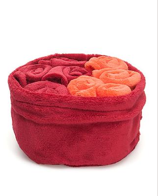 China QUICK DRY coral microfiber fleece face towel with a hook for sale