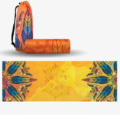 China Compressed Microfiber Gym Yoga Towel Yoga Mat Towel for sale