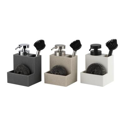 China 3N1 Brush Sponge Accessories Square Utensil Caddy For Countertop  Big Pump Head for sale