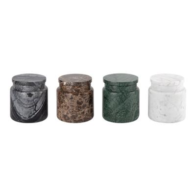 China Marble Bathroom Cotton Jar Vintage Flat Lid Kalala White Indian Green Brown Wood Grain Bathroom Set For Home à venda