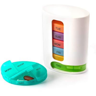 China ABS+PP Weekly Pill Box, Portable 7 Day Travel Prescription and Medicine Pill Organizer, 28 Grids Compartments to Hold Vitamins for sale