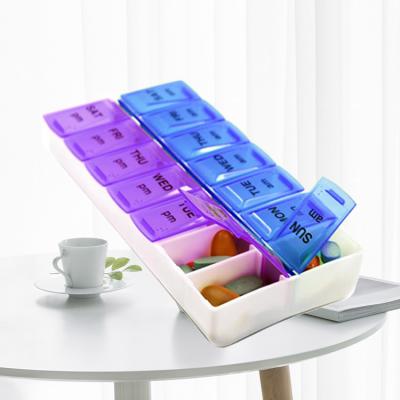 China Newest Pp Plastic Large Travel Pill Box,Wholesale Pill Box Weekly Organizer,Pill Organizer Box Case Plastic for sale