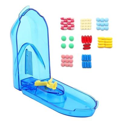 China Best Pill Storage 2022 Pill Cutter Box Blue Color Pill Splitter Multiple Pill Cutter Equalsplit for sale