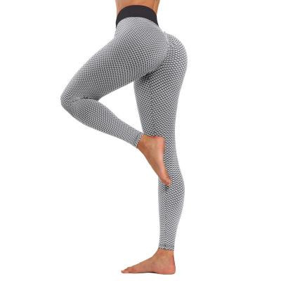 China Dropshipping breathable women waisted butt running pants honeycomb ladies fashion gym fitness sport yoga leggings Crack! crack! for sale