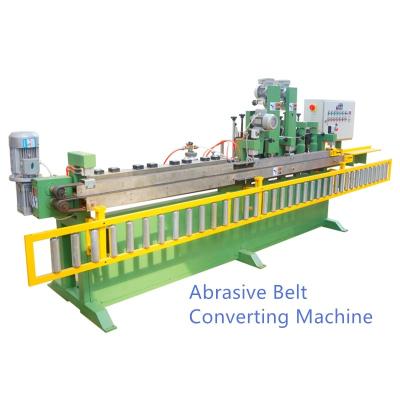 China To Make Belt Abrasive Belt Convert Abrasive Machine / Sanding Belt Continuous Skiving Machine With Automatic Glue Spraying And Splice Tape Pasting for sale