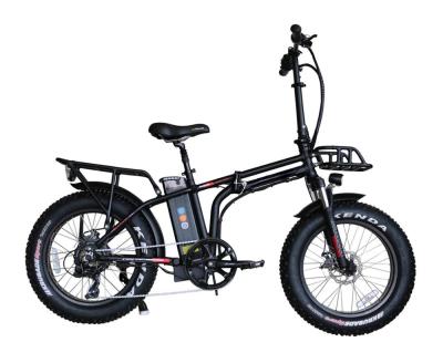 China New Arrival Aluminum Alloy 48V 13AH 500W Lithium Battery Folding Fat Tire Electric Bike With Front Basket for sale