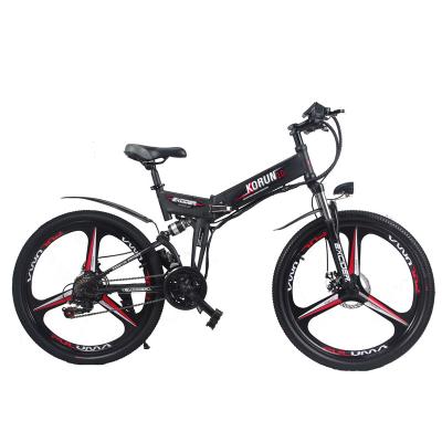 China Aluminum Alloy 48V 10AH Folding Mountain Bike Electric Integrated Wheel 400W Max Motor for sale