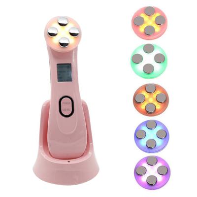 China Blood vessel removal EL rf and EMS LED 5 in 1 portable face lift wrinkle remover skin rejuvenation price for sale