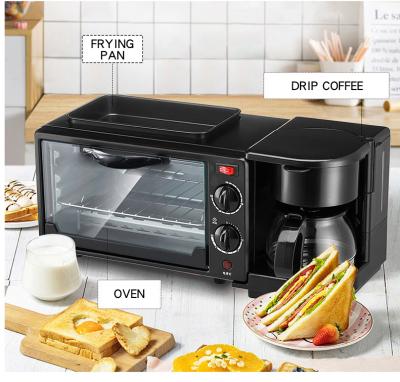 China Outdoor Maker Supplier 220V Newest Multifunctional Automatic Coffee Maker Toaster Oven 3 in 1 Breakfast Makers for sale