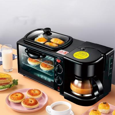 China 2022 Wholesale Price Outdoor Coffee Maker Frying Pan Toaster Oven Stainless Steel Three-in-One Breakfast Maker for sale