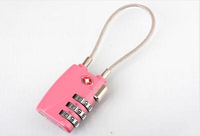 China 3digit TSA travel bag cable lock zinc alloy for sale