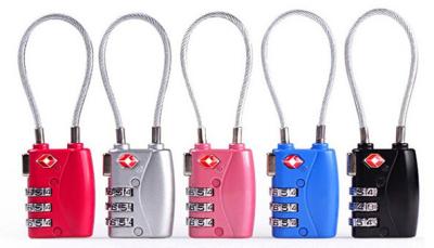 China TSA number padlock with cable for sale