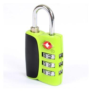 China Zinc Alloy TSA travel lock& Fashion Design green Tsa Luggage Lock& 64.7g Tsa Bag Number Lock for sale