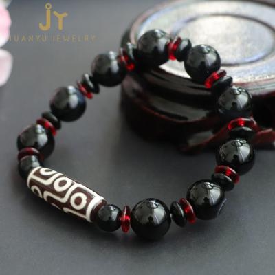 China New Arrival CLASSIC Gemstone Bead Bracelet Black Agate Stone Charms Bracelets Jewelry Wholesale for sale