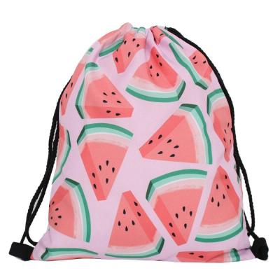 China 35X42cm 210D Nylon Travel Cosmetic CMYK Women Drawstring Bag for sale