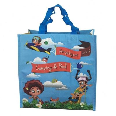 China 4 Color Printing 2.5x60cm 30x10x40cm 120gsm RPET Bag for sale