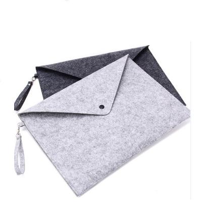 China Grey OEM Packing 33.5cmx24cm Sleeve Felt Tote Bag for sale