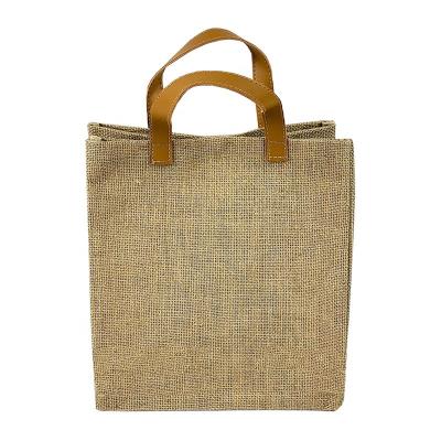 Chine L'unité centrale d'emballage de voyage de cadeau a manipulé le sac d'épicerie de toile de jute de 20cm à vendre