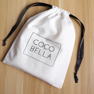 China Rope Handle 10*12.5 Inch White Chiffon Wholesale Personalized Cotton Gift Facial Bag For Hair And Cosmetics for sale