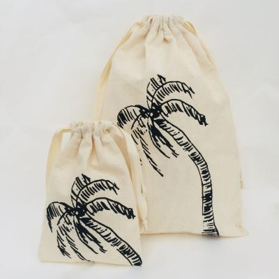 China Factory original cheap promotional custom hot sale cotton drawstring handle organic cotton drawstring bags for sale