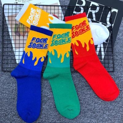 China Breathable Sports Hip Hop Street Booties Cartoon Tube School Wind Design Your Own Calcetines Socks for sale