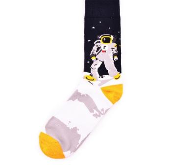 China Antibacterial Astronaut Cosmic Male Astronaut Medium Cotton Socks Stockings Wholesale Sales for sale