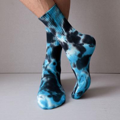 China Breathable tie-dyeing tie dying TO DESIGN men's sport fashion street hiphop new design comfortable terry socks for sale