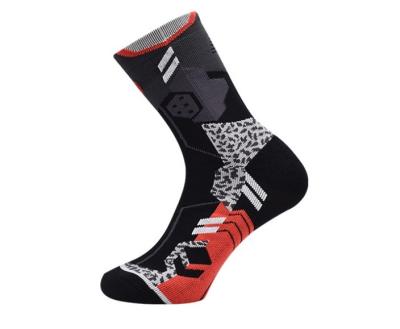 China Leopard Antibacterial Light Design Professional Training Luxury Sports Socks High End Wearable Soccer Basketball Socks for sale