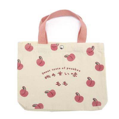 China Lovely Reusable Green Japanese Fishing Handbag Summer Small Fresh Canvas Hand Carry Bag Mini Bento Storage Bag for sale