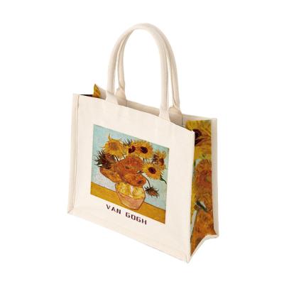 China Custom Logo Eco Friendly Color Grocery Handled Reusable Jute Shopping Women Bag for sale