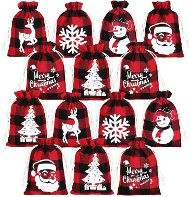 China Reusable Eco - Friendly Drawstring Christmas Logo Gift Jute Fabrics For Jute Bag for sale