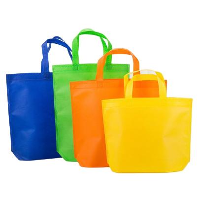 China Hot Press Eco-friendly Eco-Friendly Waterproof Reusable Packaging OEM Handle Supermarket Promotion Nonwoven Shopping Bag With Custom Print for sale